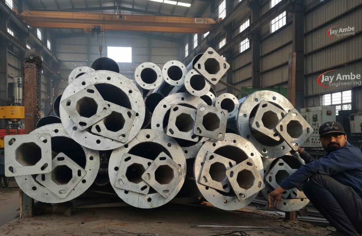 High Mast Flange Structure