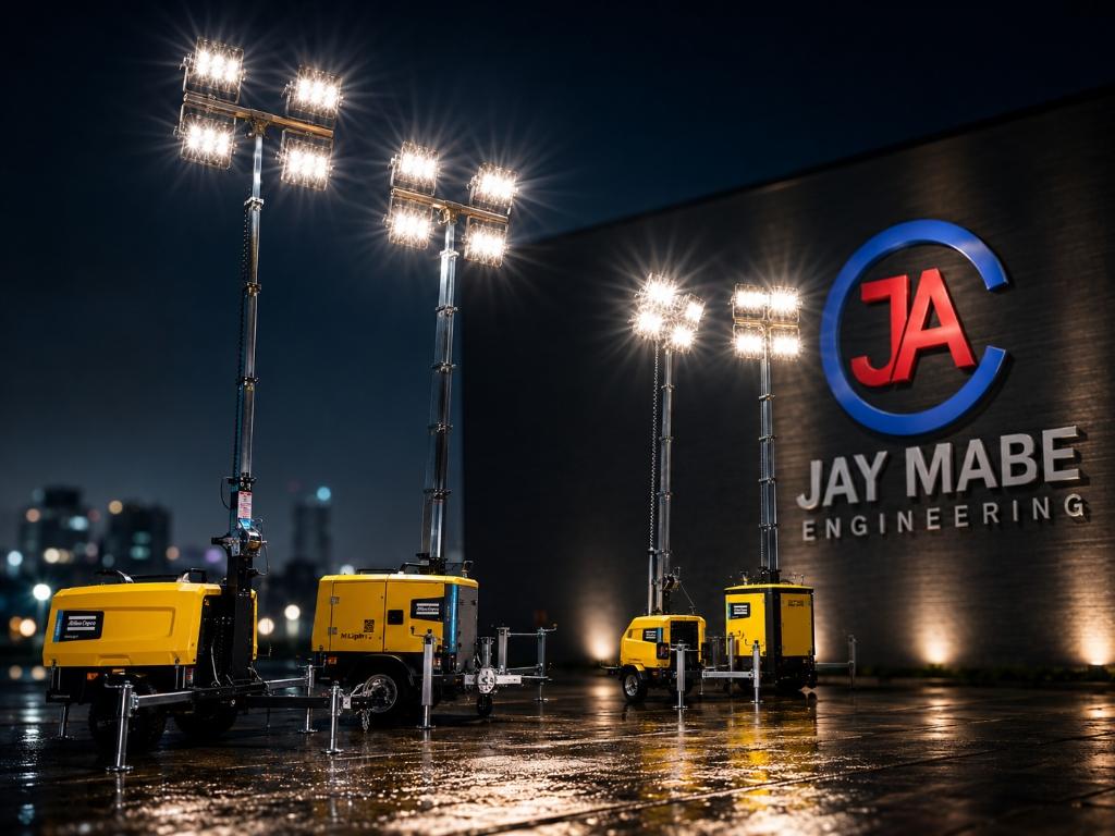 Jay Ambe Engineering High-Mast Lattice Steel Lighting Tower Structure
